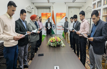 On the occasion of Rashtriya Ekta Diwas - Birth anniversary of Sardar Vallabhbhai Patel, Consul General Shri Lavanya Kumar administered the 'Rashtriya Ekta Diwas' pledge to India-based officers/staff members of the Consulate.